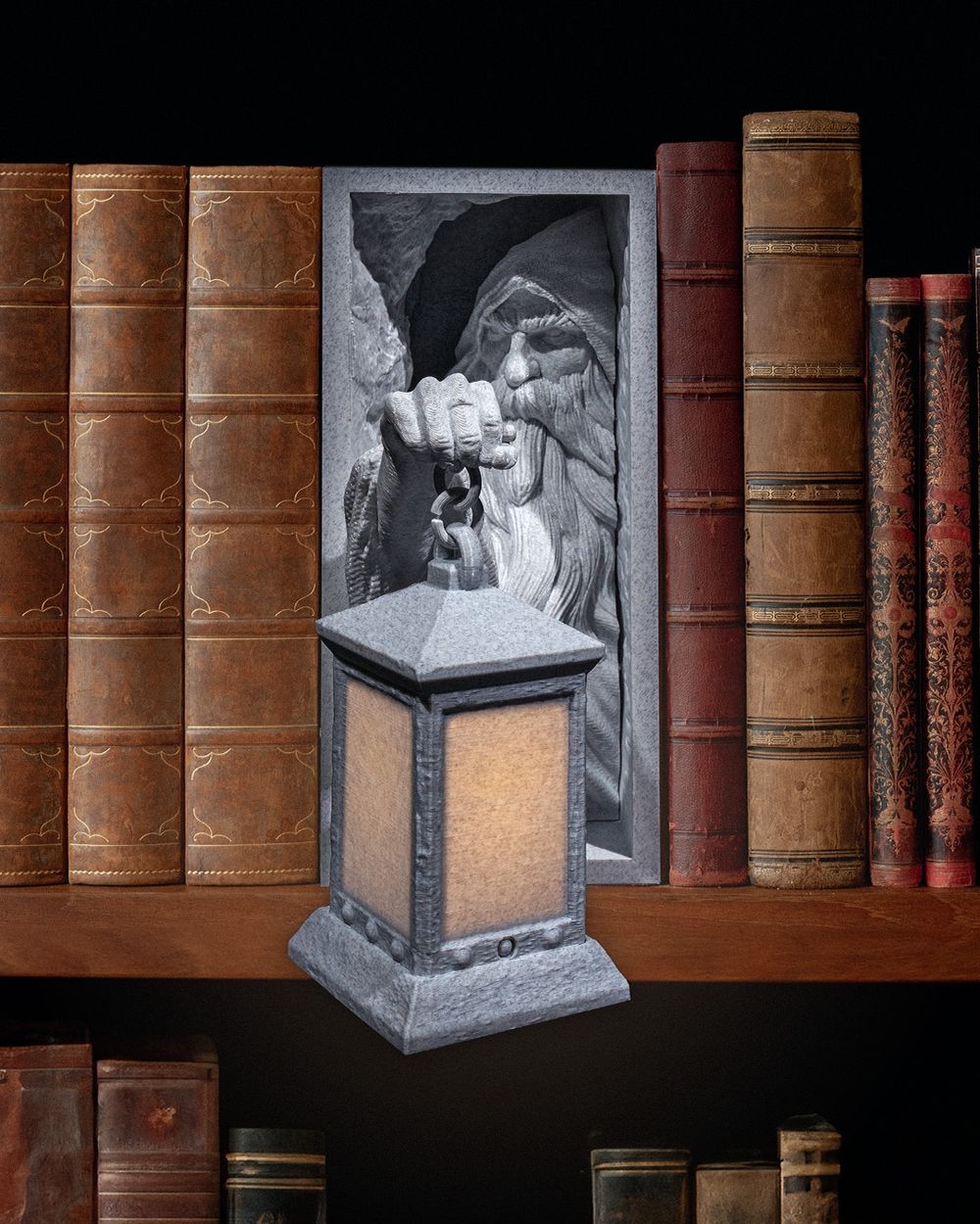 🧙 Wizard Book Nook with Lantern Light